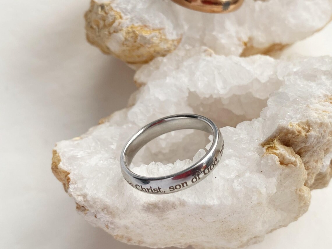 The Jesus Prayer Ring, Religious Jewelry, Christian Orthodox Prayer ...