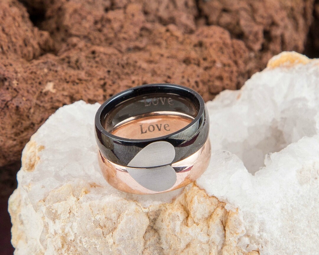 Evermore Band 18KT Rose Gold Couple Ring -Single Piece