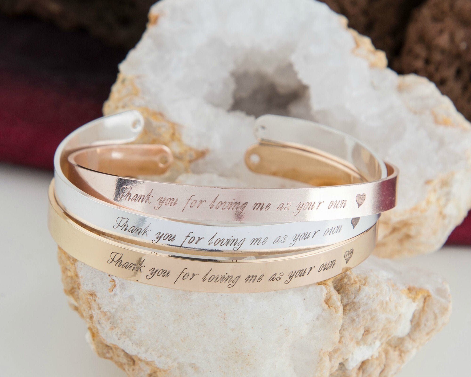 Thank you for loving me as your own best sale bracelet