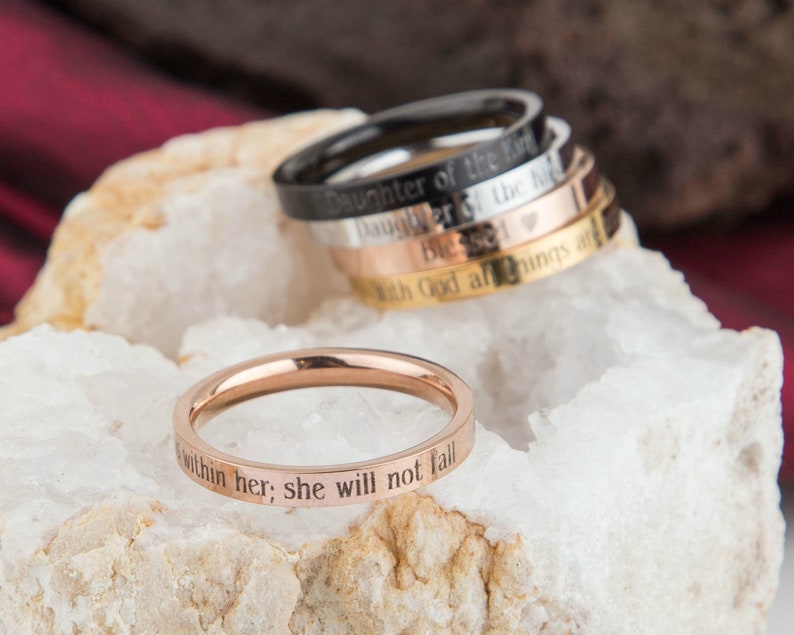 God is Within Her Ring Psalm 46 5 Bible Quote Ring Bible Etsy