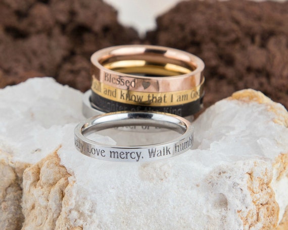 Micah 6 8 Ring Act Justly Love Mercy Walk Humbly Scripture Ring