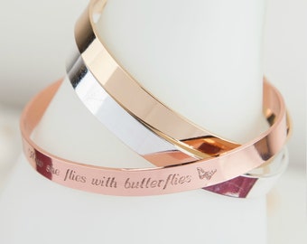 Memorial Jewelry, Now She Flies with Butterflies Bracelet, Memorial Bracelet Gift, Personalized Remembrance, Bereavement Sympathy Gift