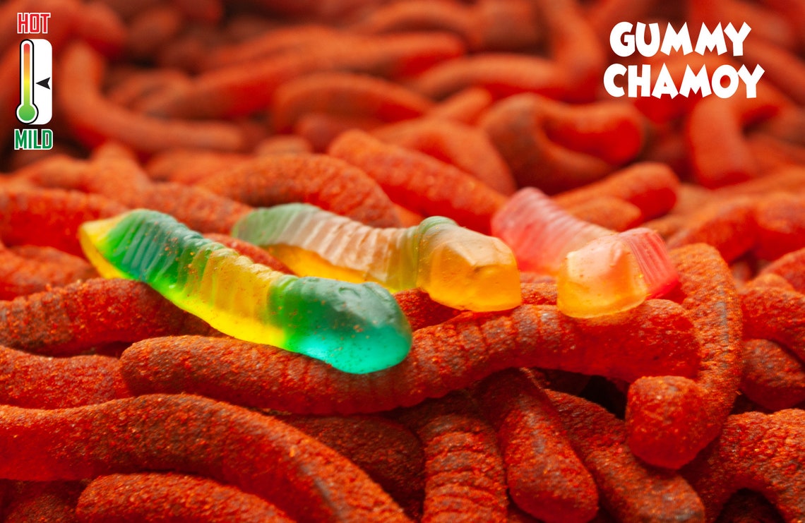 6 Packs Gummy Candy Coated In Our Signature Chamoy Spice Etsy