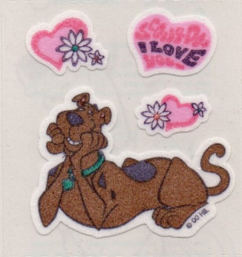 ScoobyDoo Fuzzy Stickers by Sandylion Scooby DoobyDoo I Etsy
