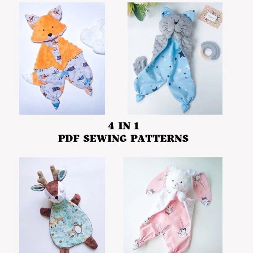 Bunny Lovey Baby Blanket Security Blanket Sewing Pattern Etsy