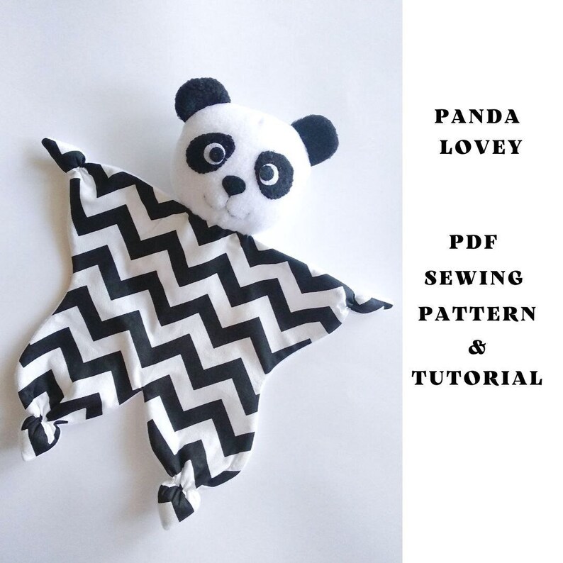 PDF Panda Lovey Sewing Pattern and Tutorial Stuffed Animal Etsy