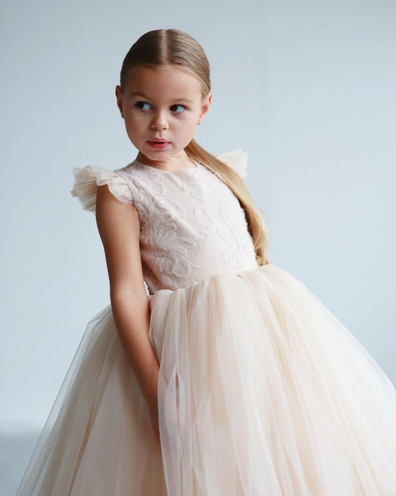 Maxi dress for girls briadmeids dress first communion dress Etsy