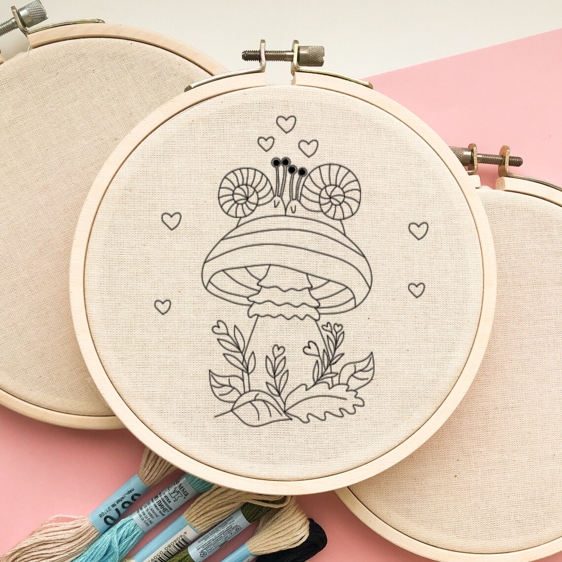 Snail Embroidery Pattern PDF Printable Template for Hand Etsy