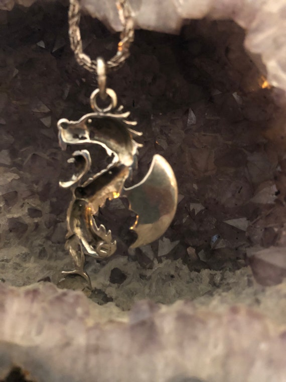 Sterling Dragon with Silver Chain - image 4