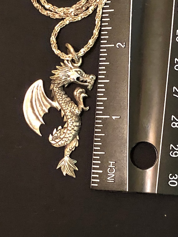 Sterling Dragon with Silver Chain - image 1
