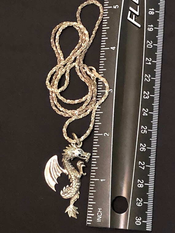 Sterling Dragon with Silver Chain - image 2