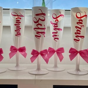 Personalised Champagne Flute White