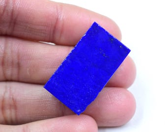 Losa de lapislázuli azul real con hojuelas de oro para la fabricación de joyas (30 x 17 x 8 mm)