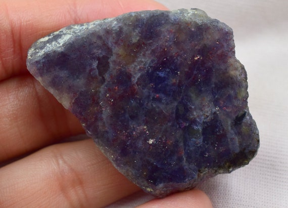 Raw Bloodshot Iolite Sunstone Slab: Glittering Crystal Jewelry (60X44X11 MM, 180 Carats)