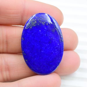 Pulchritudinous Lapis Lazuli Cabochon Gemstone, 36X25X5 MM Flat back Lapis Lazuli Cabochon Polished Lapis Lazuli Loose Gemstone For Gifting.