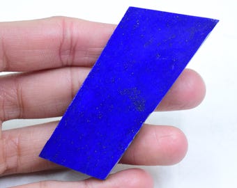 Losa de lapislázuli azul, 7x31x70 mm, lámina de lapislázuli con escamas de oro, para la fabricación de joyas.
