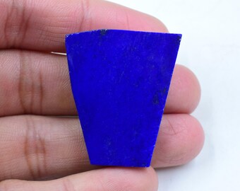 Lámina de lapislázuli en bruto: Losa de gema azul real (35x30x5 mm, 73,00 ct)