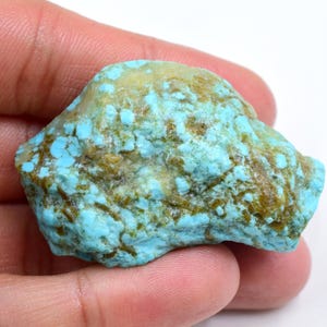 Beguiling Turquoise Rough 23X31X49MM  Raw Specimen Crystal Rock Gemstone Arizona American Turquoise ,Rough Turquoise Stone, Blue Turquoise..