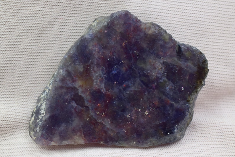 Beautiful Bloodshot Iolite Sunstone Slab 60X44X11 MM 210Carats With Multi Glitters Sparkling Iolite Sunstone Raw Iolite crystal jewelry
