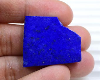 Lámina de lapislázuli: Losa de piedra preciosa azul real de 30 x 26 x 7 mm