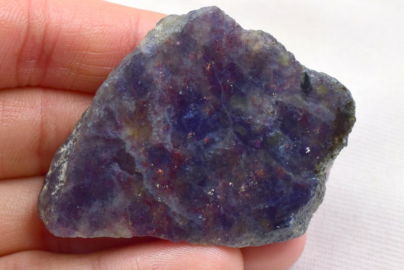 Beautiful Bloodshot Iolite Sunstone Slab 60X44X11 MM 210Carats With Multi Glitters Sparkling Iolite Sunstone Raw Iolite crystal jewelry