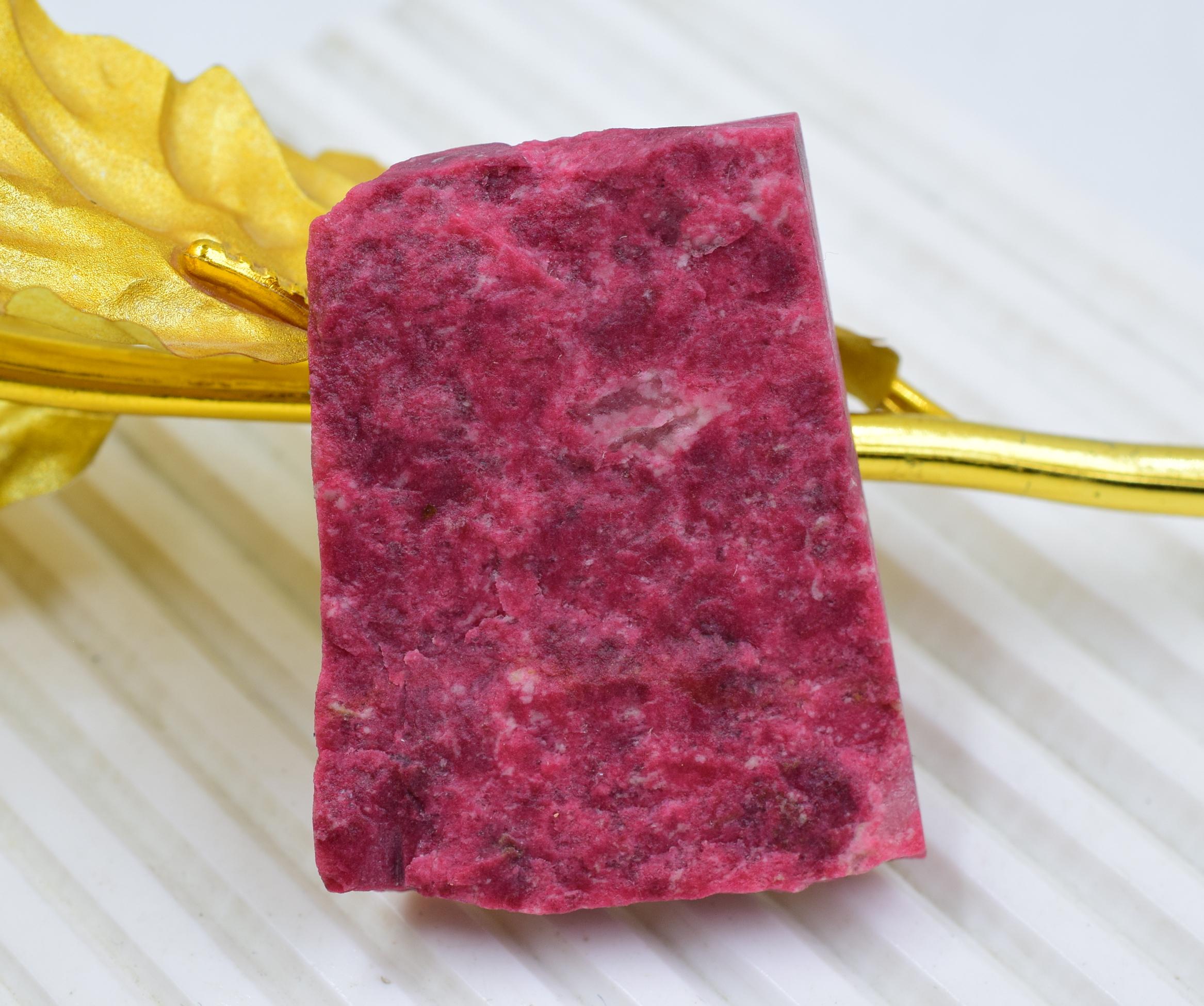 Raw Pink Thulite Gemstone: 137.6 Ct Norwegian Crystal - Etsy