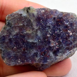 Raw Bloodshot Iolite Sunstone: Sparkling Gemstone for Jewelry Making (54X40X11 MM, 210CT)