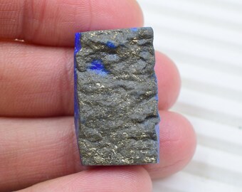Rodaja de lapislázuli en forma de pera: losa de gema azul real, 40,7 ct