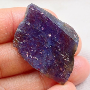 Bloodshot Iolite Sunstone Slab: Raw Sparkling Gemstone (43X24X7 MM)