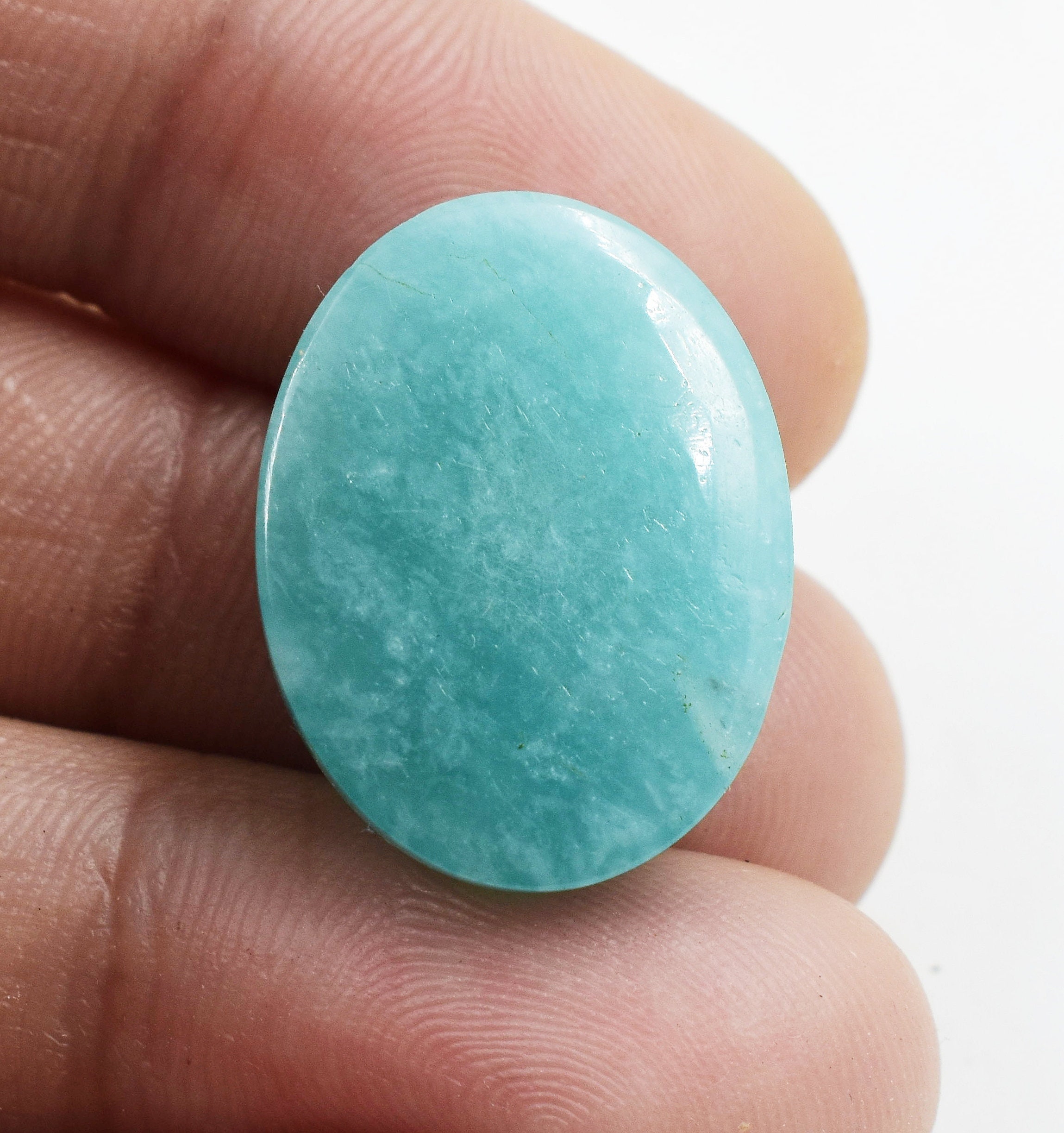 Natural Amazonite Amazonite cabochon Lovely Sky blue Etsy