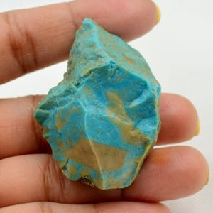 RARO Turquesa en bruto 52X36X25MM Ejemplar de turquesa cruda Turquesa americana Arizona Turquesa americana Piedra turquesa en bruto Turquesa azul...