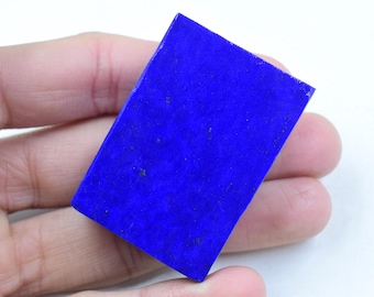 Losa de lapislázuli azul de primera calidad, 15 x 32 x 46 mm, con hojuelas de oro, para la fabricación de joyas.