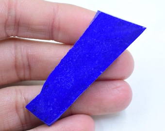 Losa de lapislázuli azul raro, 8x18x55 mm, con hojuelas de oro, para la fabricación de joyas.