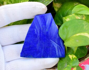 Lámina de lapislázuli en bruto: losa de gema azul intenso, 176 quilates.
