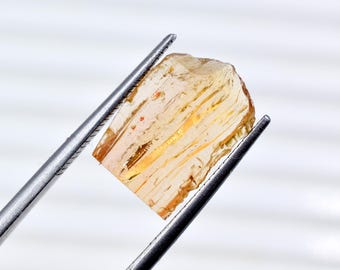 Natural Imperial Topaz Rough: Raw Yellow Gemstone, Brazil (4.2 Cts)