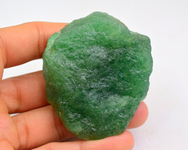 Natural Green Strawberry Raw Gemstone Dar Green Colour Strawberry Quartz Rough Gemstone Beautiful Strawberry Raw Gemstone For Jewelry Making image 2