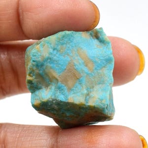 Best Quality Turquoise Rough 32X25X21MM Raw Specimen Crystal Rock Gemstone Arizona American Turquoise Rough Turquoise Stone, Blue Turquoise.