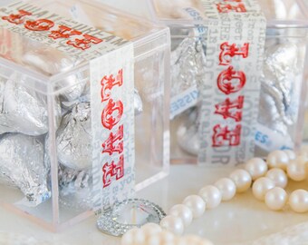 Wedding Favors for Guests - Clear Acrylic 2 Inch Empty Mini Candy Boxes - Set of 24