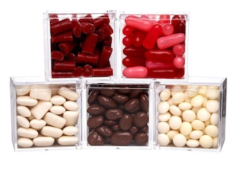 Clear Acrylic Square Cube Candy Box Boxes 2X2X2 Inches (Set of 288)