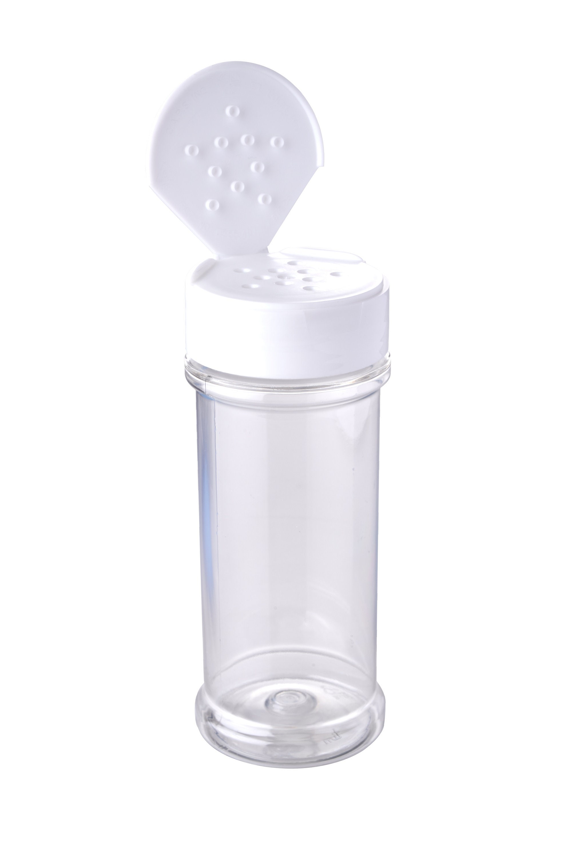 12 Pack of 6 Oz. Empty Clear Plastic Spice Bottles W/ Sprinkle Top Lids ...