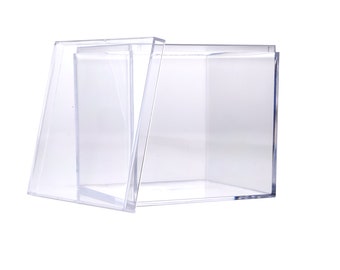 Clear Acrylic Square Cube Candy Box Boxes 3X3X3 Inches (Set of 8)