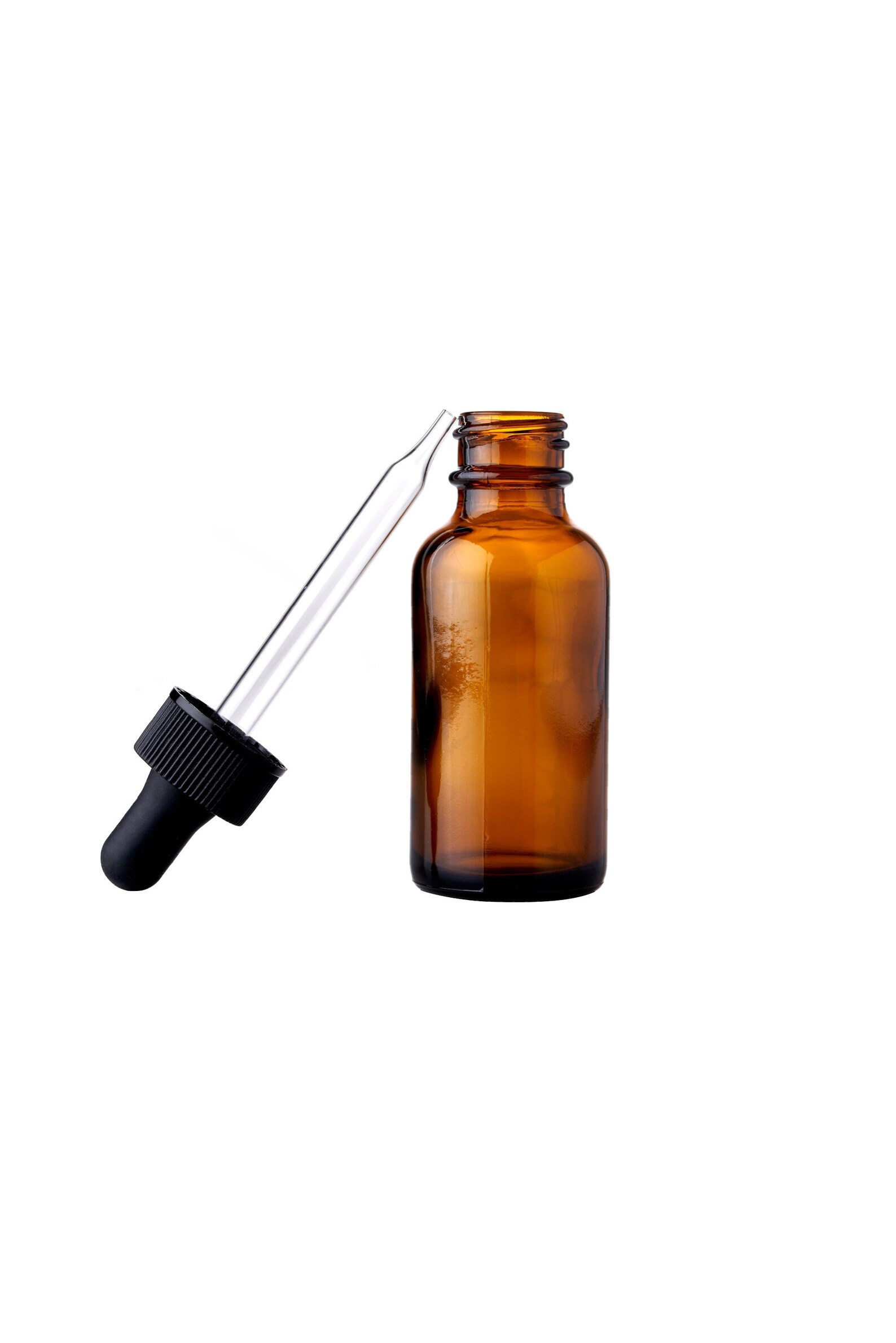 Amber Boston Round Glass Bottles Jar With Black Eye Dropper Etsy