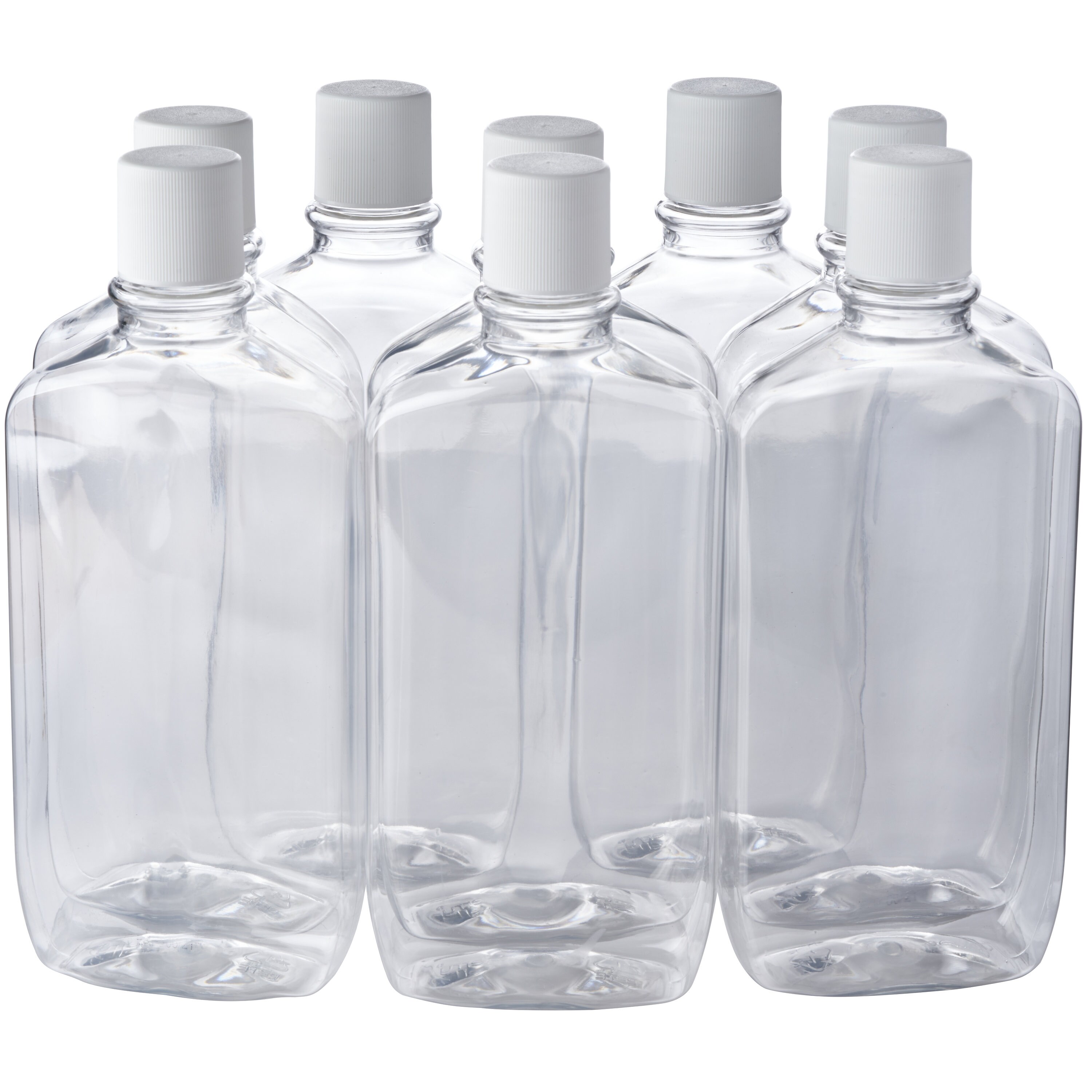 8 Pack 16 OZ Plastic Clear Empty Refillable Bottles for Etsy