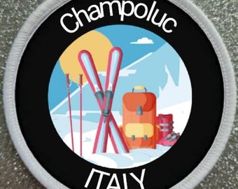 3 inch Champoluc France Ski Skiing Resort patch badge