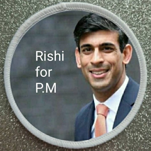 3 Inch Rishi For PM UK Politics patch badge