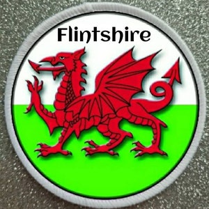 3 Inch Flintshire Wales Patch Badge
