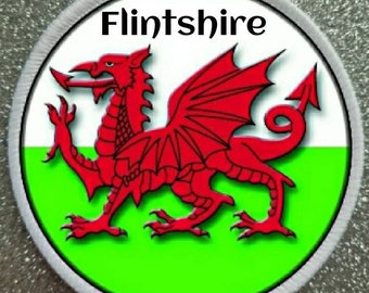 3 Inch Flintshire Wales Patch Badge