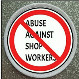 3 inch anti-misbruik tegen winkelpersoneel Patch Badge