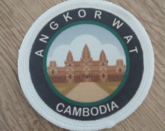 Badge de patch Angkorwat Cambodge de 3 pouces