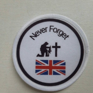 3 inch Never Forget The Fallen British Military Heros Allied Forces Patch Badge